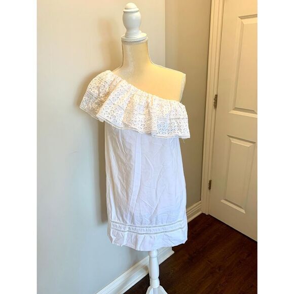 Abercrombie size small one shoulder white dress - Picture 1 of 4